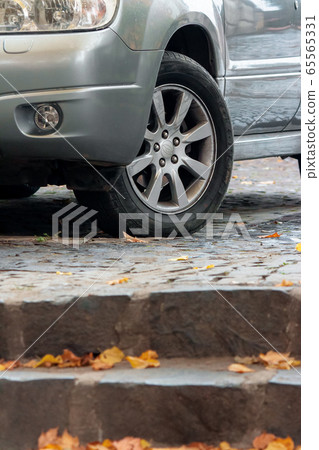 subaru suv on the pavement 65565331