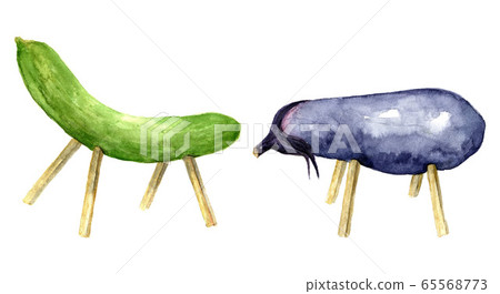 精神馬水彩插圖 65568773