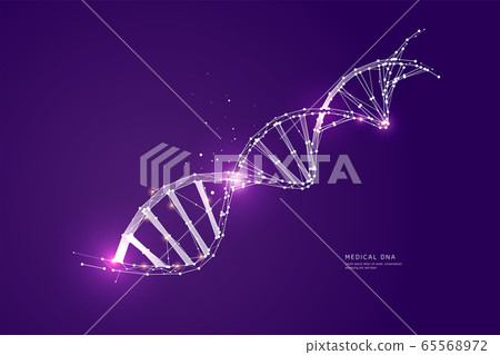 The particles, geometric art of DNA. 65568972