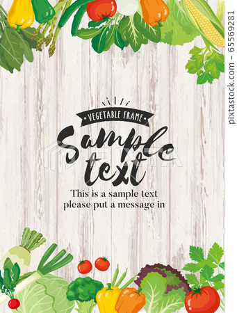 Vegetable frame (vertical) on wood grain background Vegetable frame (vertical) on wood grain background 65569281
