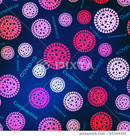 Seamless pattern with coronavirus cell symbol. - Stock Illustration ...