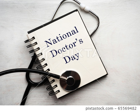 Happy national Doctor's Day. Beautiful card. 65569482