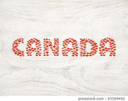 Canada Day. Beautiful greeting card. Close up 65569492