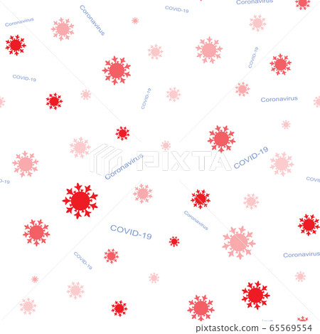 Seamless pattern with coronavirus cell symbol. - Stock Illustration ...