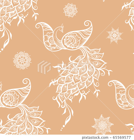 Eastern ethnic style mehendi, traditional indian henna pattern Eastern ethnic style mehendi, traditional indian henna pattern 65569577