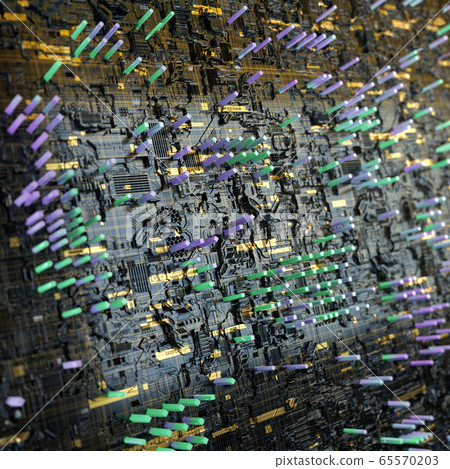 Circuit board futuristic server code...-插圖素材 [65570203] - PIXTA圖庫