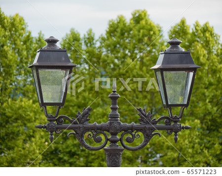 vintage streetlights in Pau city, France vintage streetlights in Pau city, France 65571223