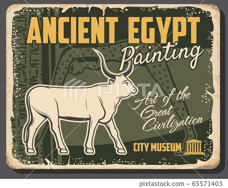 Ancient Egypt, god Apis or Hapis bull 65571403