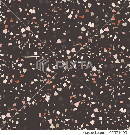 Vector abstract terazzo seamless pattern. Vector abstract terazzo seamless pattern. 65571405