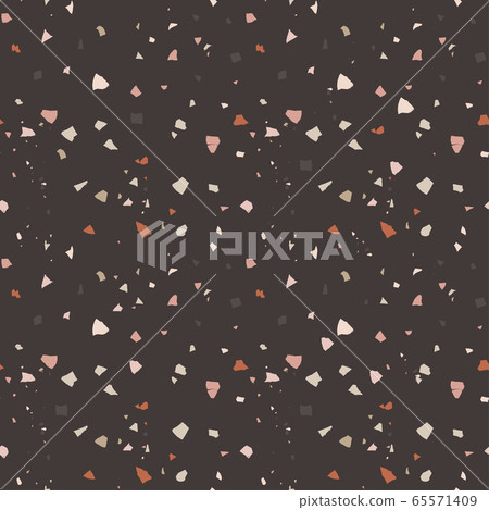 Vector abstract terrazzo seamless pattern. Vector abstract terrazzo seamless pattern. 65571409