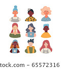 Workers of different occupation, race, sex and ages profile avatars collection 65572316