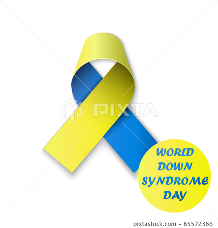 Blue and yellow ribbon. Low poly Blue and yellow ribbon. Low poly 65572366
