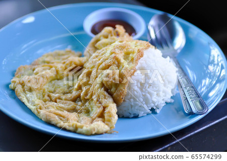 omelette, omelet or deep fried egg and rice omelette, omelet or deep fried egg and rice 65574299