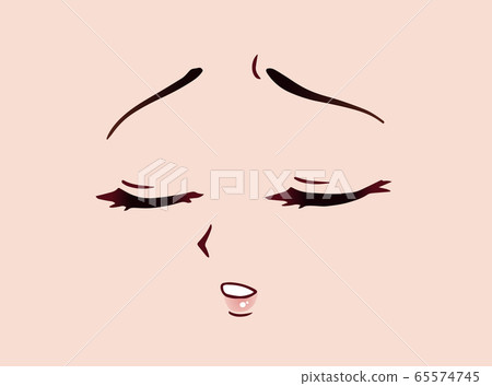 Sad Anime Face. Manga Style Closed Eyes, Little Nose And Kawaii Mouth. Hand  Drawn Vector Cartoon Illustration. Royalty Free SVG, Cliparts, Vectors, and  Stock Illustration. Image 148734301.