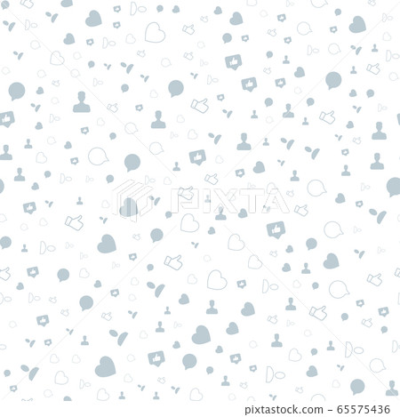 Seamless pattern with Icons of social networks... - Stock Illustration ...