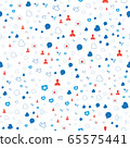 Seamless pattern with Icons of social networks and symbols of notifications. Flat vector illustration EPS 10 65575441