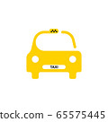 Taxi icon car. Sign for logotype design. Flat vector illustration EPS10 65575445