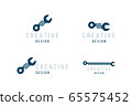 Wrench set creative logo design. Customization, repair and maintenance. Flat vector illustration EPS10 65575452