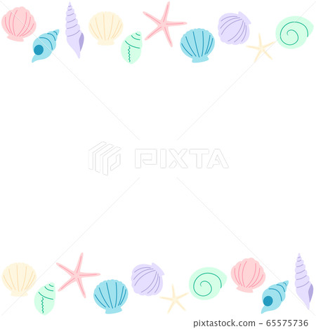 Seashell frame square - Stock Illustration [65575736] - PIXTA