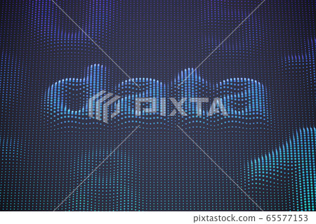 3D word Data with numbers on dotted digital surface. 3D word Data with numbers on dotted digital surface. 65577153