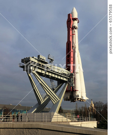 Moscow VDNH. Rocket Vostok of the first cosmonaut Yuri Gagarin 65579588