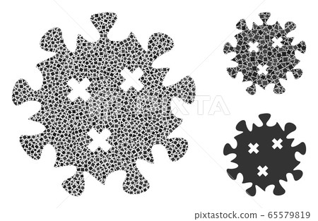 Abrupt Infection Virus Icon Collage Abrupt Infection Virus Icon Collage 65579819