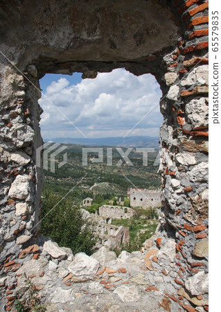 View of the ruins of Mystra from the loophole. View of the ruins of Mystra from the loophole. 65579835