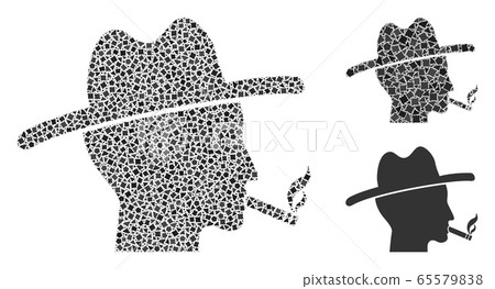 Joggly Cigarette Smoker Icon Collage Joggly Cigarette Smoker Icon Collage 65579838