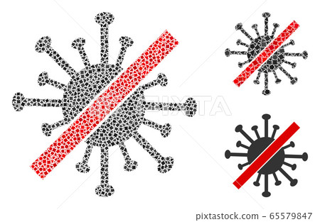 Unequal No Coronavirus Icon Collage 65579847