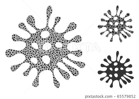 Inequal Microbe Icon Mosaic Inequal Microbe Icon Mosaic 65579852
