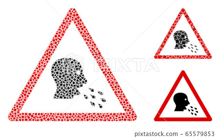 Rough Infected Patient Warning Icon Collage Rough Infected Patient Warning Icon Collage 65579853