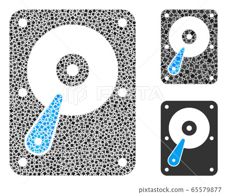 Ragged Hard Disk Icon Collage 65579877