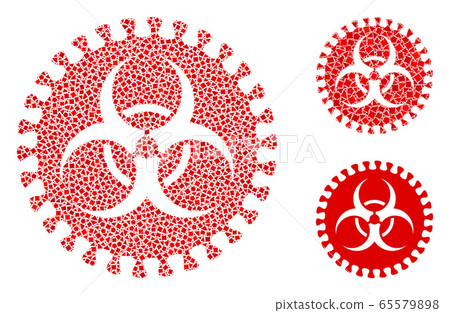 Raggy Virus Hazard Icon Collage Raggy Virus Hazard Icon Collage 65579898