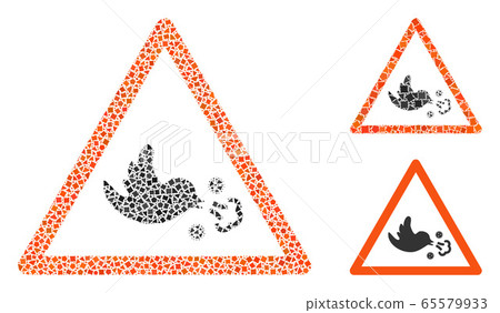 Tremulant Bird Influenza Warning Icon Collage Tremulant Bird Influenza Warning Icon Collage 65579933