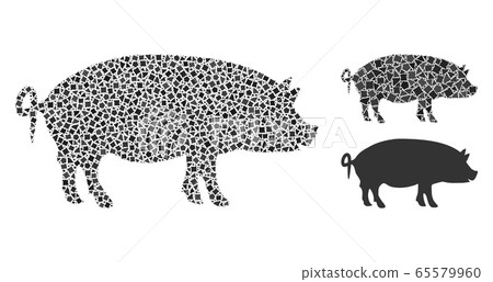 Ragged Swine Icon Collage Ragged Swine Icon Collage 65579960