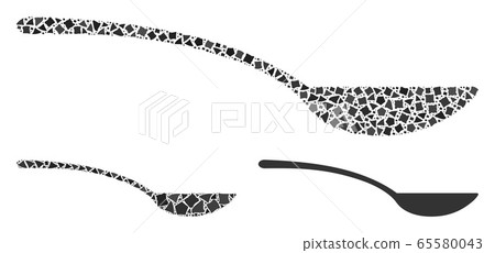 Trembly Empty Spoon Icon Mosaic 65580043