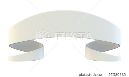 White blank ribbon tag label 3D - Stock Illustration [65580883] - PIXTA