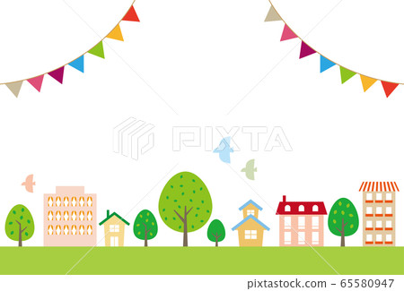 Illustration of cityscape colorful Illustration of cityscape colorful 65580947