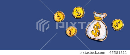 Money bag drawing Money bag drawing 65581811