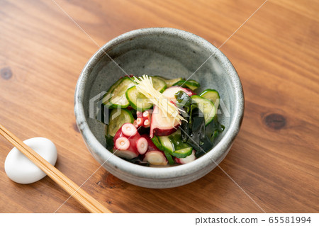 Vinegared cucumber and octopus Vinegared cucumber and octopus 65581994