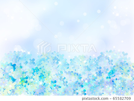 繡球_水彩的藍色背景 繡球_水彩的藍色背景 65582709
