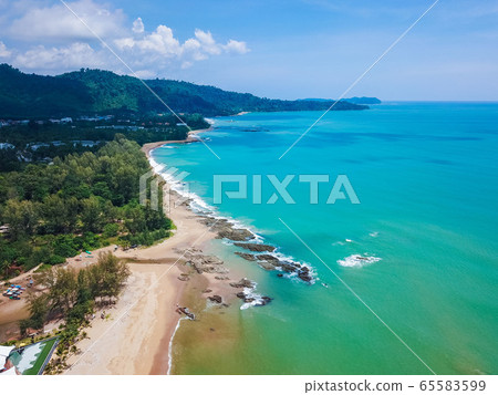 aerial view of Bang Niang Beach Khaolak 65583599
