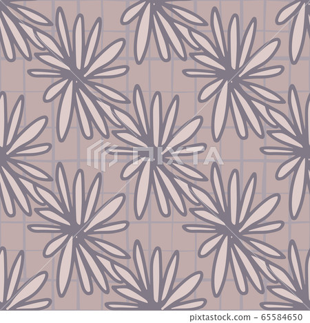 Hand drawn abstract flowers seamless pattern. - Stock Illustration ...