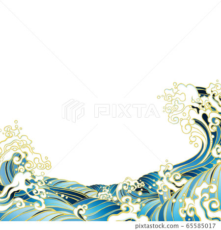 Background-Wave-Japanese-Japanese style-Japanese pattern Background-Wave-Japanese-Japanese style-Japanese pattern 65585017