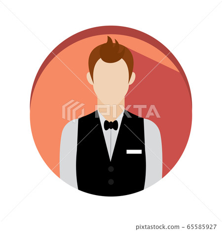 Isolated waiter icon - Stock Illustration [65585927] - PIXTA