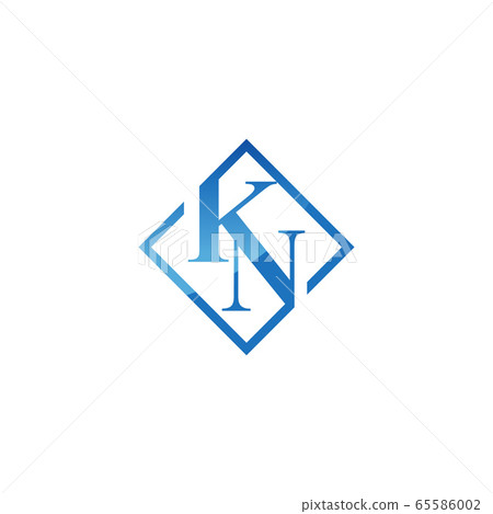 Letter KN typography logo 65586002