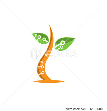 Technology tree design logo Technology tree design logo 65586003