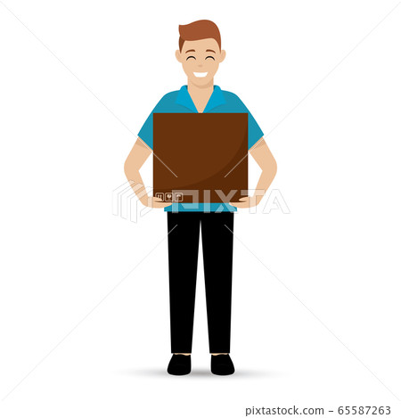 Delivery man with a package Delivery man with a package 65587263