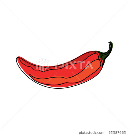 Isolated red chili pepper 65587665