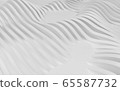 Abstract Curved Shapes. White Circular Background. 65587732